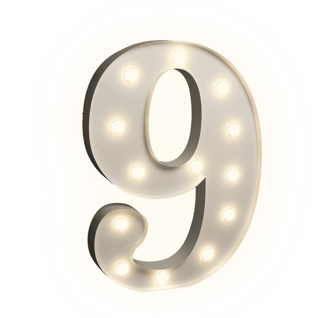 Žárovková číslice 9