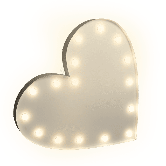 Žárovkový symbol srdce