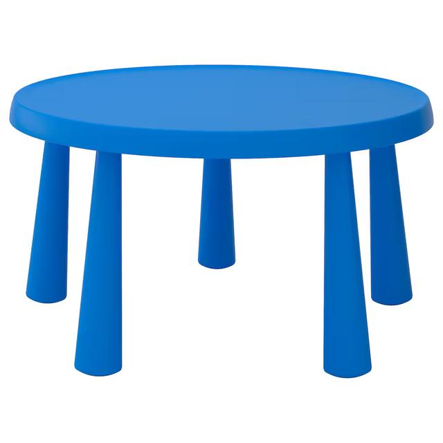 Dětský stolek kulatý modrý