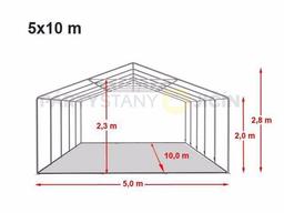 Párty stan 5x10m bílý