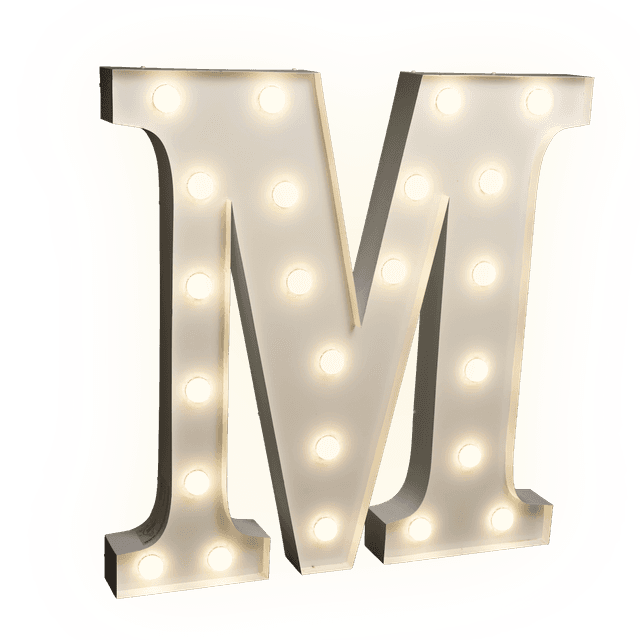 Žárovkové písmeno M